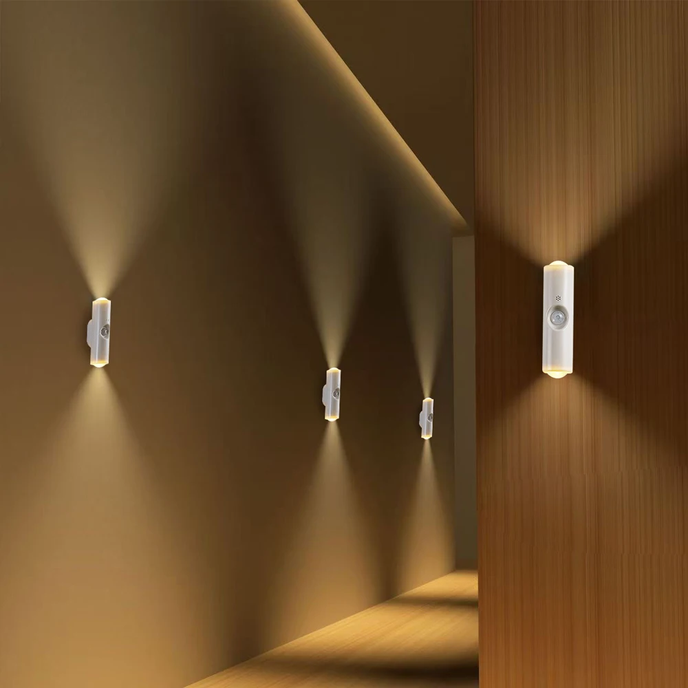 Smart Human Body Induction Magnetic Staircase Motion Sensor Rechargeable Wall Lamp for Bedroom Bathroom Closet Garden Home Decor - Image 6