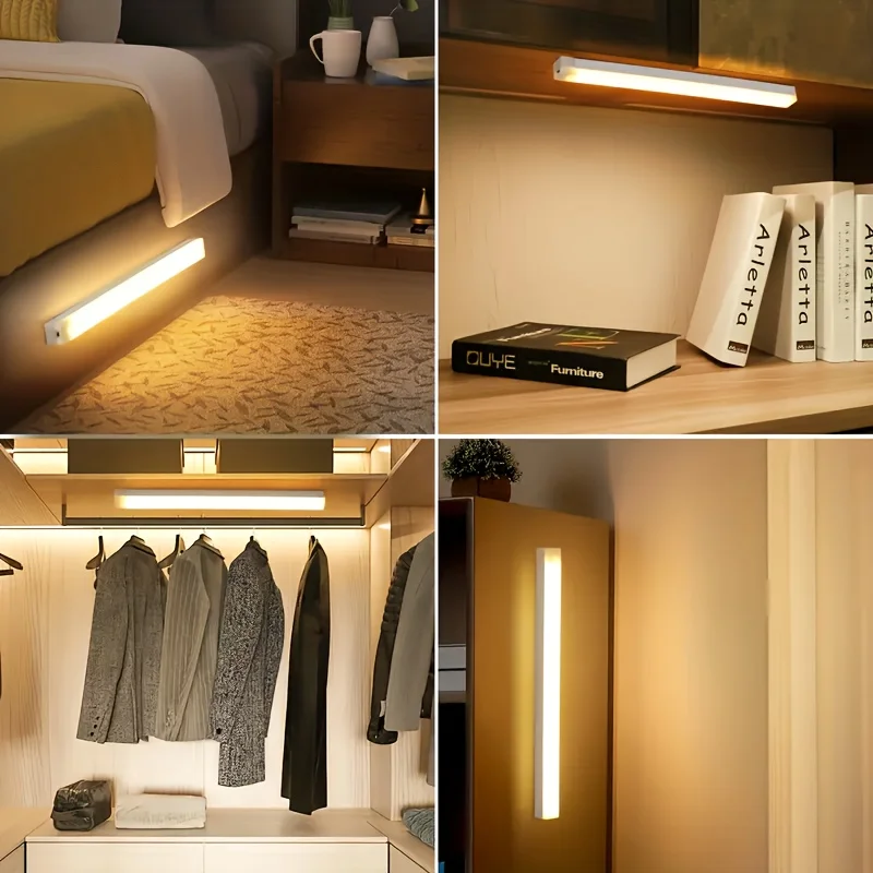 10-50cm Motion Sensor Light Night LED Lamp USB Battery Wall For Home House Room Bedroom Kitchen Wireless Decor Indoor Bathroom - Image 3