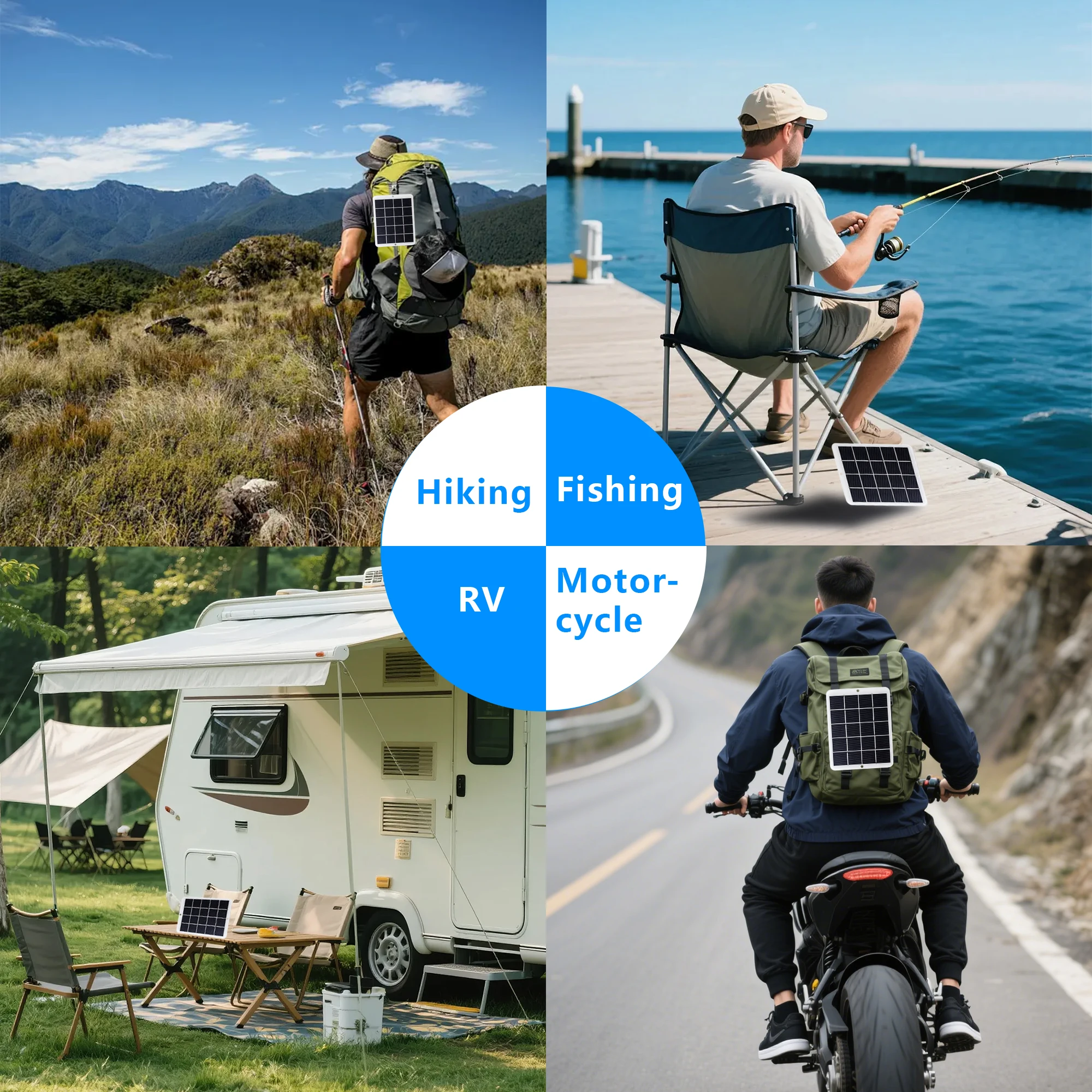 10W Portable Solar Panel Charger with USB | Outdoor Power Bank for Camping & Travel - Image 6
