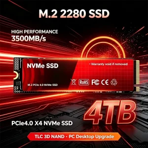 M.2 2280 PCIe 4.0 NVMe SSD 1TB–4TB | 3500MB/s 3D NAND TLC Internal SSD